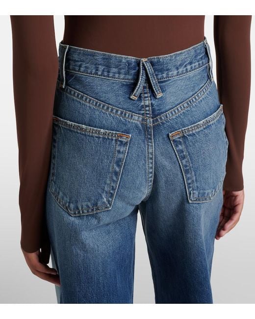 SLVRLAKE Denim Blue Eva Faded Wide-Leg Jeans