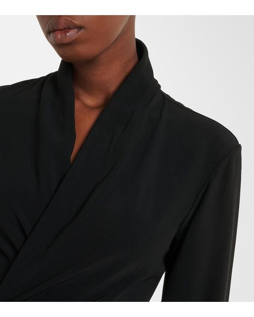 Rick Owens Black Draped Wrap Dress