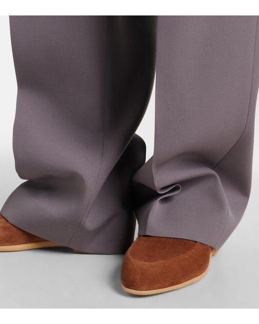Jil Sander Brown Suede Loafers