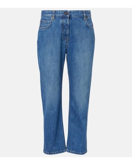 Jean Slim Riaco A Taille Mi-Haute The Row en coloris Blue