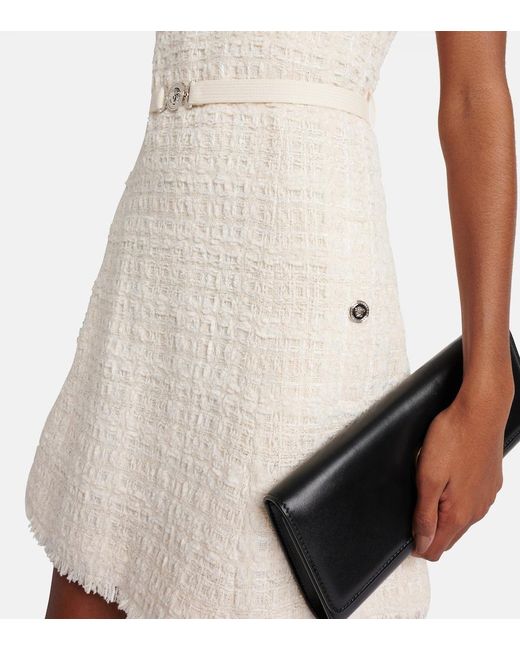Versace Natural Medusa '95 Cotton-Blend Tweed Minidress