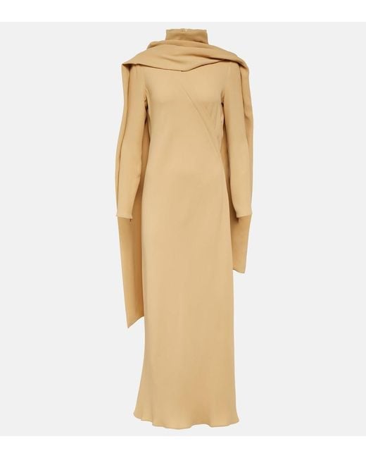The Row Natural Pascal Scarf-neck Silk Gown