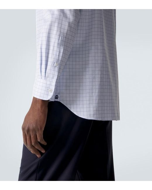 Dunhill Blue Checked Cotton Shirt for men
