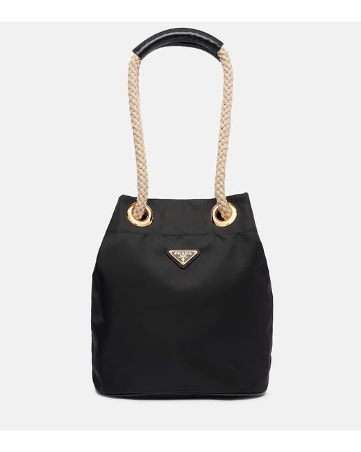 Prada Black Mariner Re-Nylon Small Bucket Bag