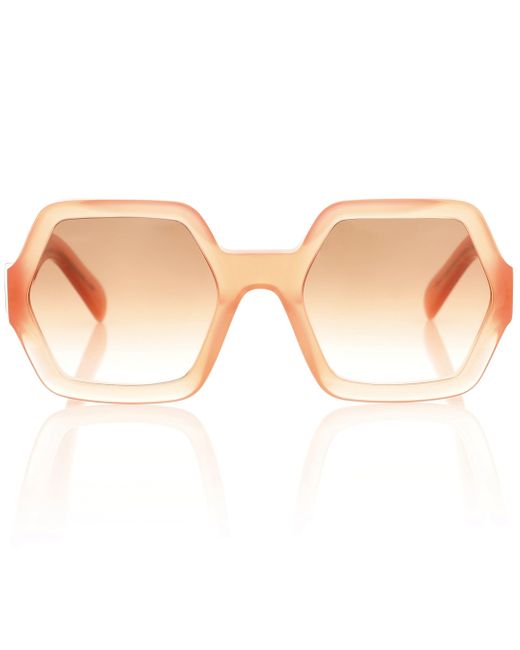 Céline - Oversized S201 Sunglasses in Acetate - Grenadine - Sunglasses - Céline  Eyewear - Avvenice