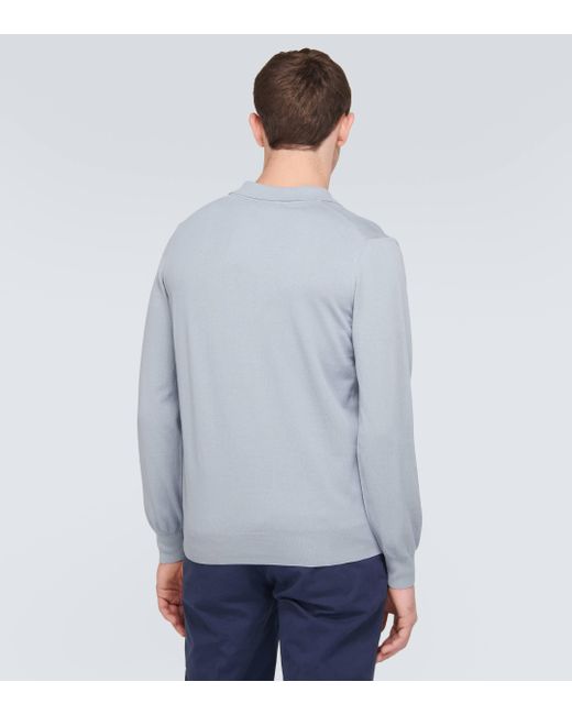 Canali Blue Cotton Polo Shirt for men