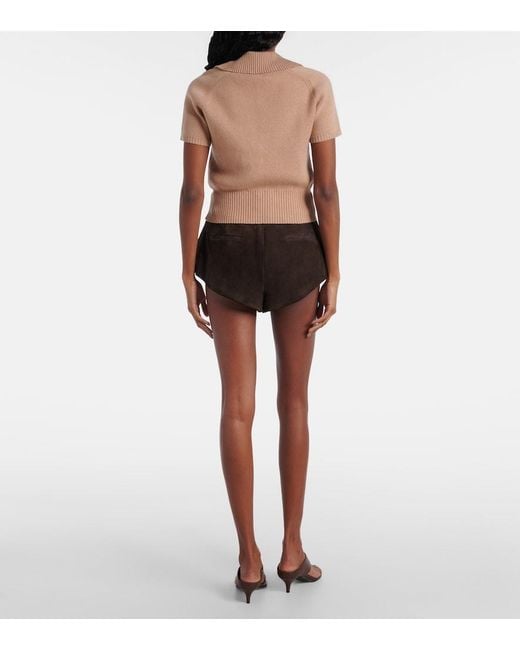 Magda Butrym Natural Knitted Cotton-Blend Top