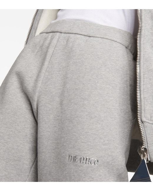 The Attico Gray Penny Cotton Jersey Sweatpants