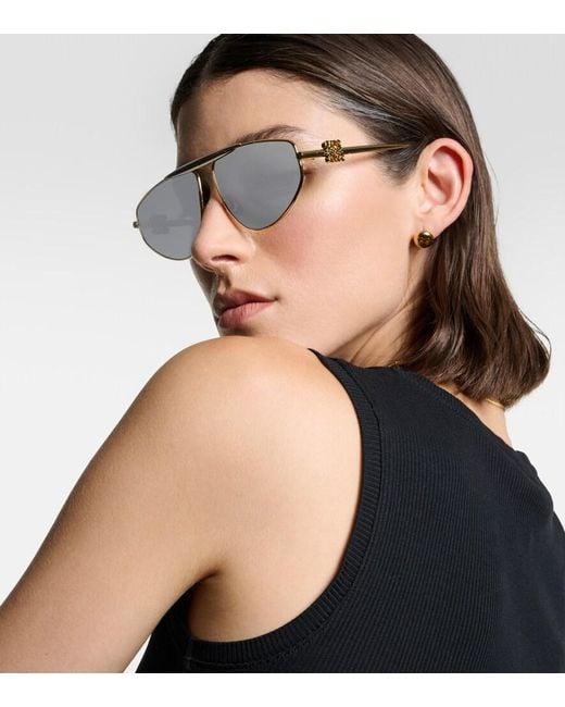 Loewe Gray Spoiler Aviator Sunglasses
