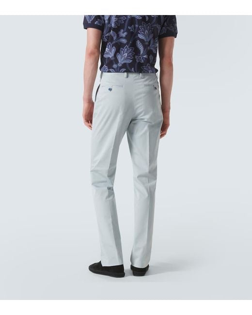 Pantaloni Chino di Etro in Blue da Uomo