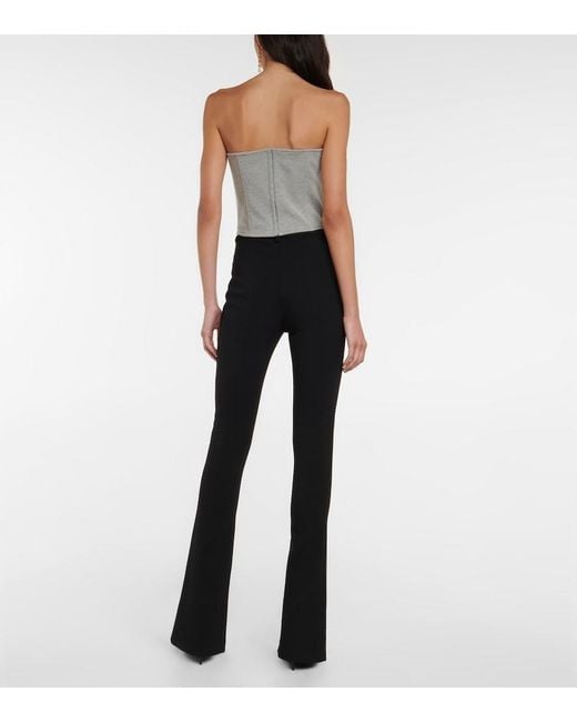 Magda Butrym Gray Cotton-Blend Jersey Bustier