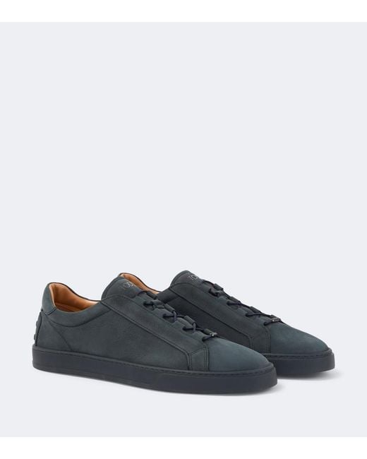 Tod's Blue Leather Sneakers for men