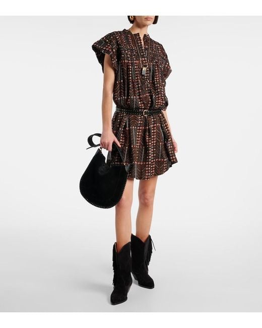 Isabel Marant Black Leazali Cotton Minidress