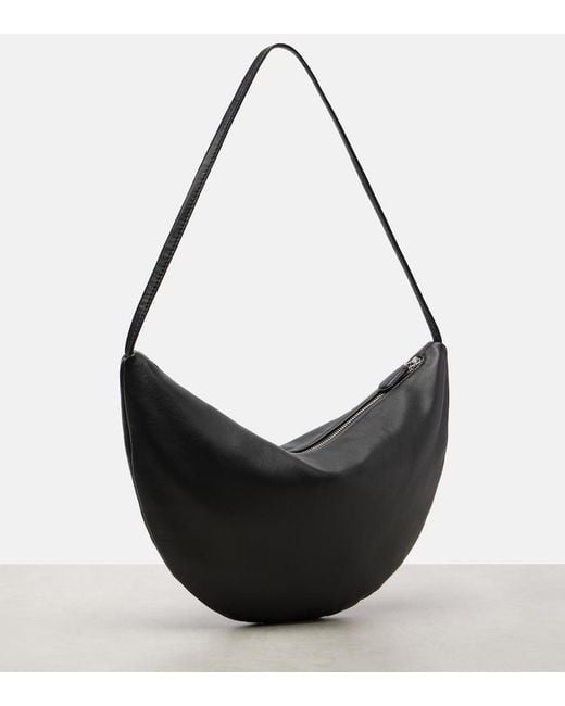 The Row Black Izzy Leather Shoulder Bag