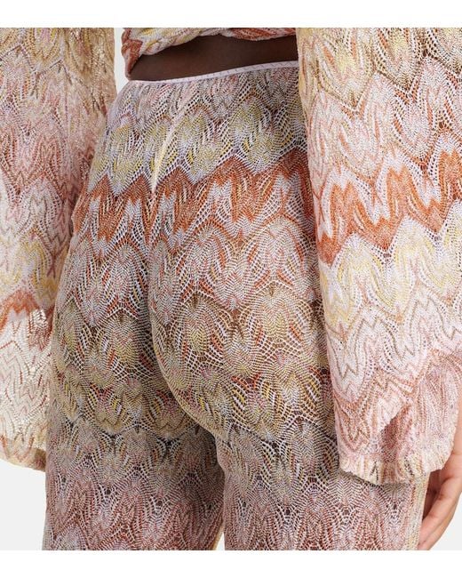 Missoni Pink Lame Flared Pants
