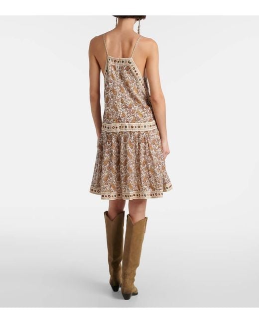 Isabel Marant Natural Minikleid Danielle Aus Baumwolle