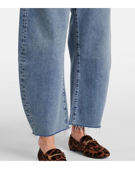 Jean Ample Bubble Crop A Taille Haute FRAME en coloris Blue