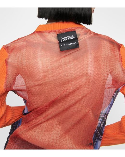 Y. Project Pink X Jean Paul Gaultier Trompe L'Oeil Top