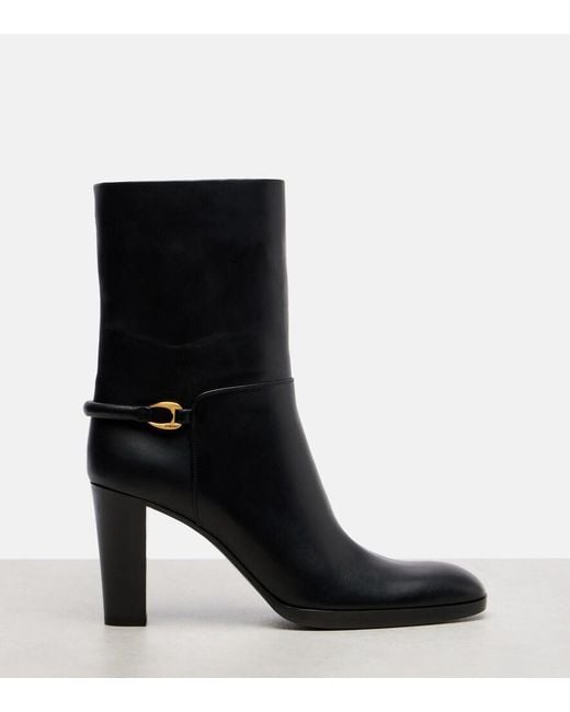 Saint Laurent Black Sulpice Ankle Boots 80