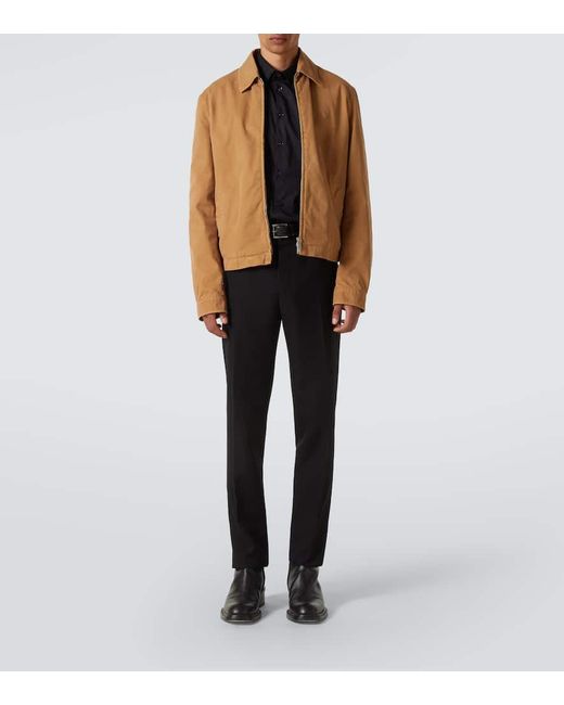 Chaqueta Skull De Algodon Alexander McQueen de hombre de color Brown