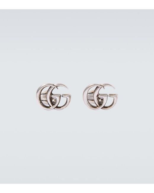 Gucci White Gg Sterling Cufflinks for men