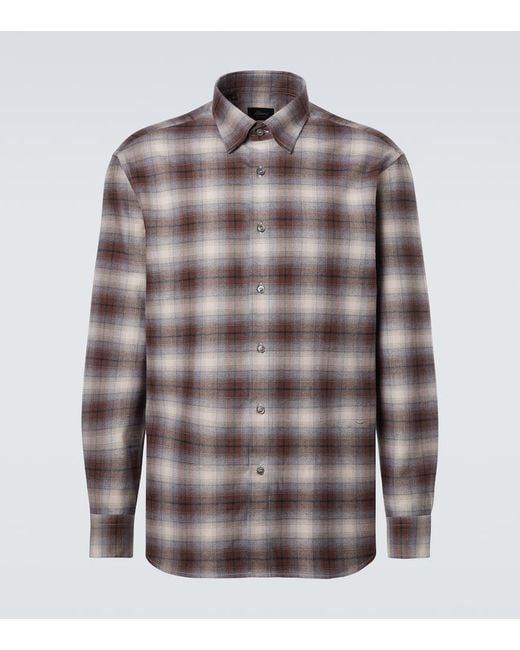 Camicia di Brioni in Brown da Uomo