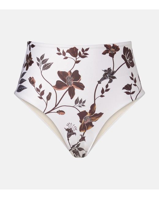 Agua Bendita White Floral Bikini Bottoms
