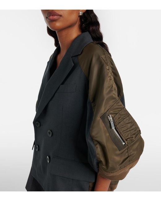 Sacai Black Paneled Jacket