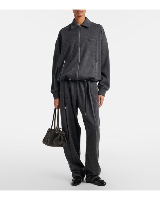 Prada Black Collapse Re-Nylon And Leather Sneakers