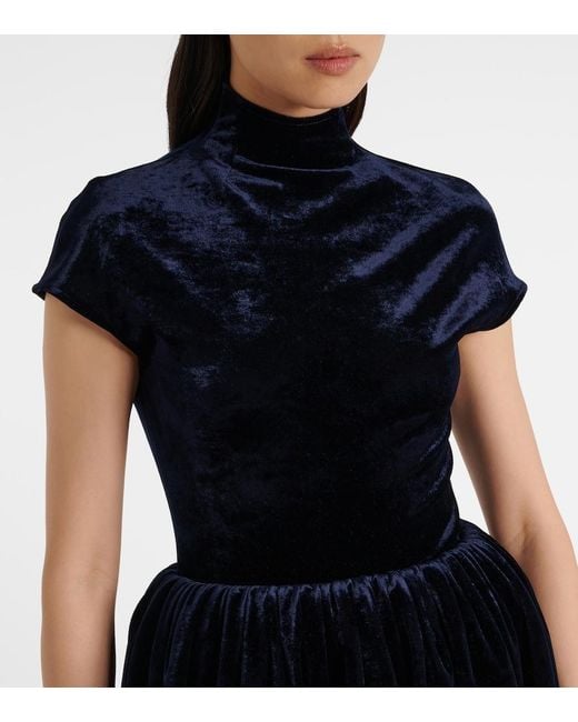 Alaïa Blue Velvet Minidress