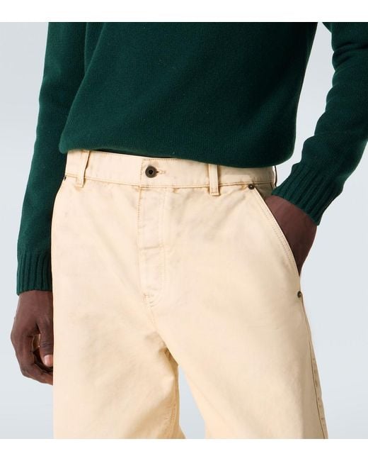 Pantalones Rectos De Algodon Loewe de hombre de color Natural