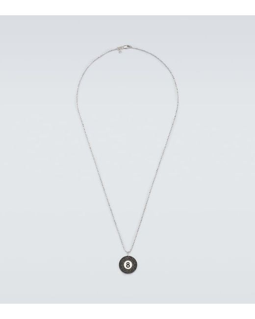 Sydney Evan White 14Kt Pendant Necklace With Diamonds for men