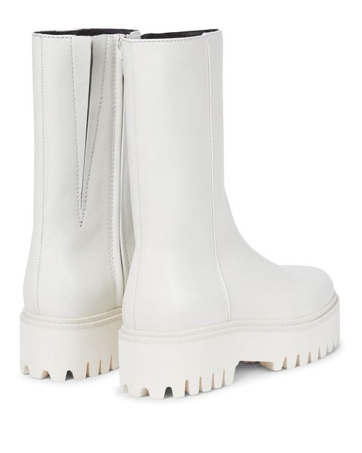 Dorothee Schumacher White Sporty Elegance Leather Boots