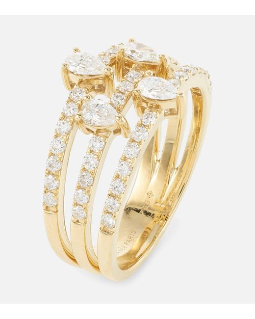 PERSÉE Metallic Hera 18kt Gold Ring With Diamonds