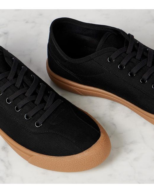 The Row Black Canvas Sneakers
