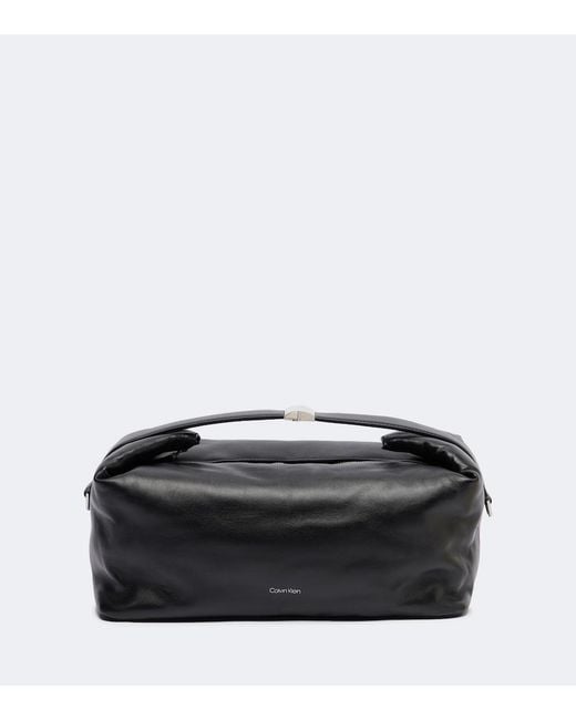 Calvin Klein Black Andy Large Leather Shoulder Bag