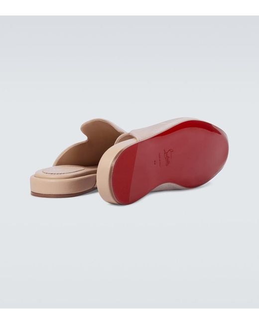 Christian Louboutin White Coolito Flat Mules for men