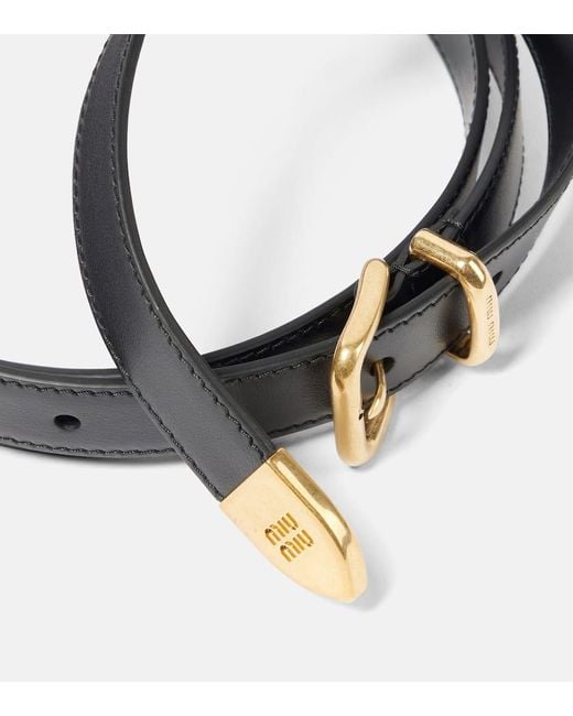 Miu Miu Black Leather Belt