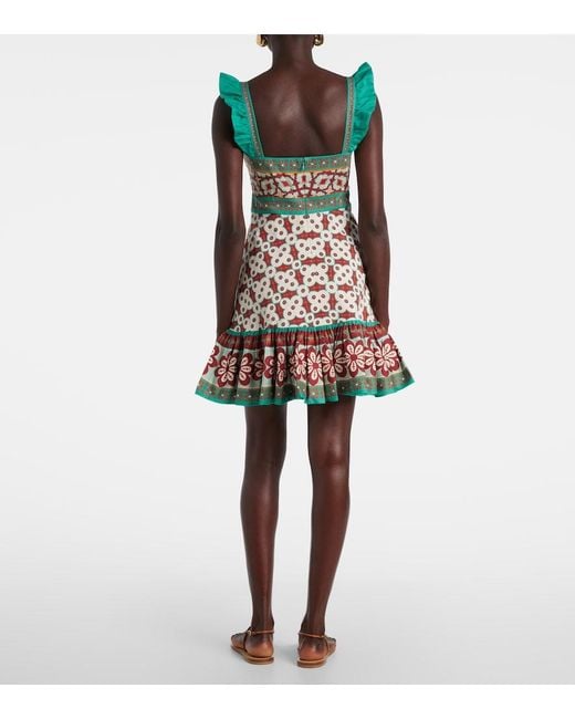 LaDoubleJ Red Mini Gingerbread Printed Minidress