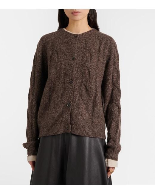 Lisa Yang Brown Gwyneth Cashmere And Silk Cardigan