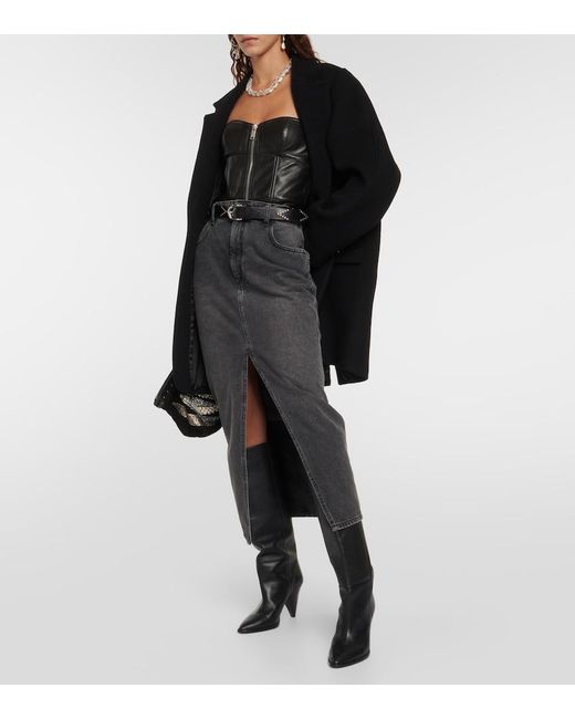 Isabel Marant Black Etna Leather Bustier