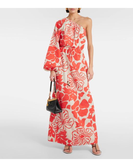 Faithfull The Brand Red Amorosa Floral Cotton Maxi Dress