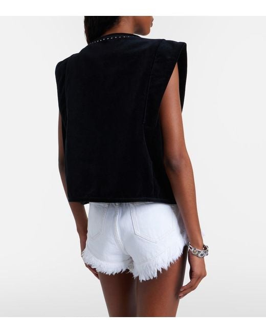 Isabel Marant White Eneidala Denim Shorts