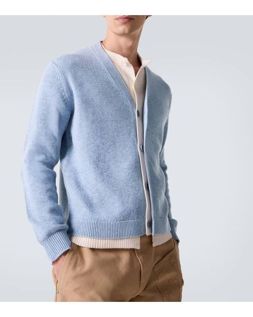 J.W. Anderson Blue Wool And Cashmere Cardigan for men