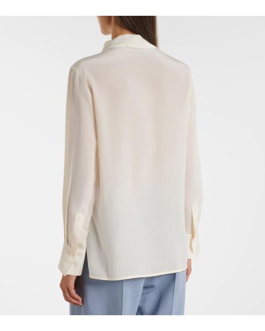 Victoria Beckham White Silk Blouse