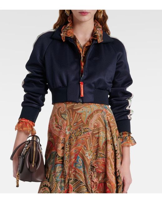 Etro Blue Cropped Track Jacket