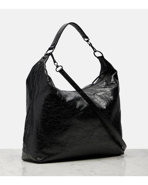Balenciaga Black Le City Medium Leather Shoulder Bag