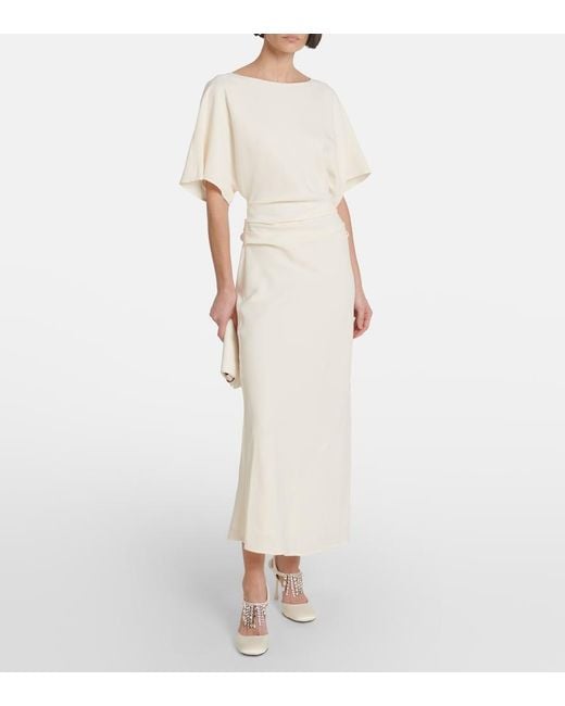 Jimmy Choo White Verity 95 Embellished Satin Pumps