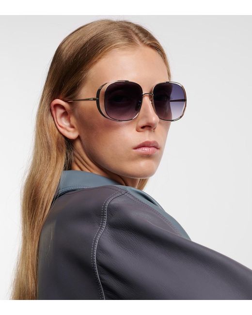 Loewe Blue Cutout Square Sunglasses