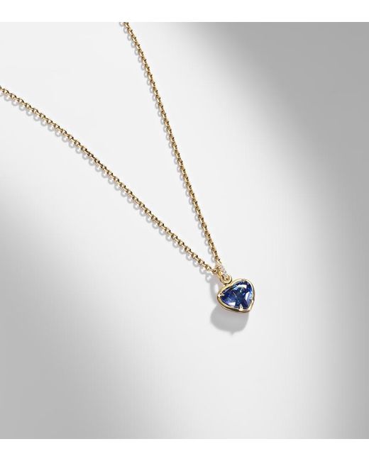 Anita Ko White 18Kt Pendant Necklace With Sapphire And Diamonds